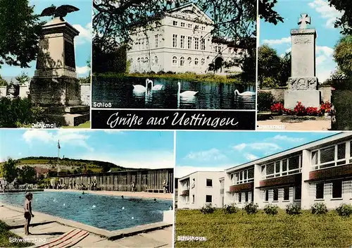 AK / Ansichtskarte 73892967 Uettingen_uettingen_Wuerzburg Denkmal Schloss Schwimmbad Schulhaus 