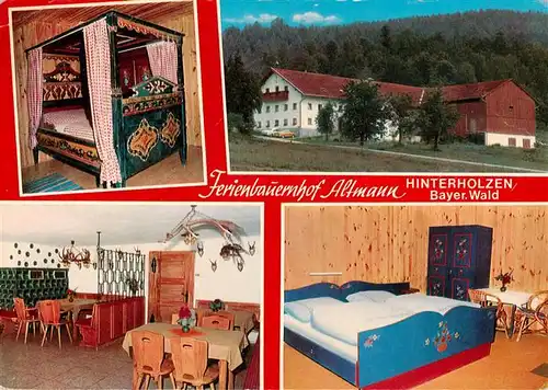 AK / Ansichtskarte 73892971 Hinterholzen_Arnstorf Ferienbauernhof Altmann Gaestezimmer Gaststube 