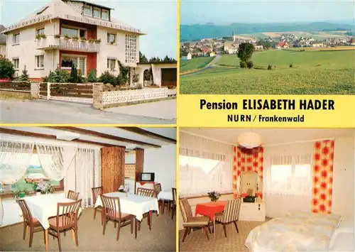 AK / Ansichtskarte  Nurn_Steinwiesen Pension Elisabeth Hader Gaststube Gaestezimmer Panorama 