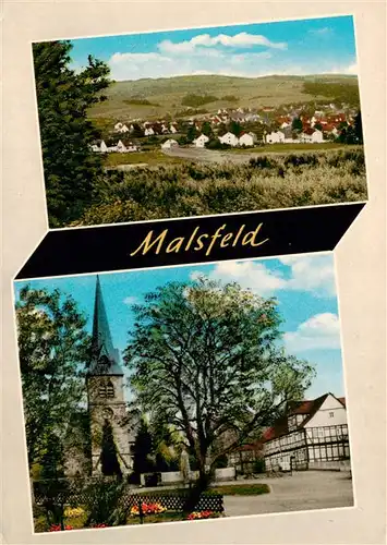 AK / Ansichtskarte  Malsfeld Panorama Kirche Malsfeld