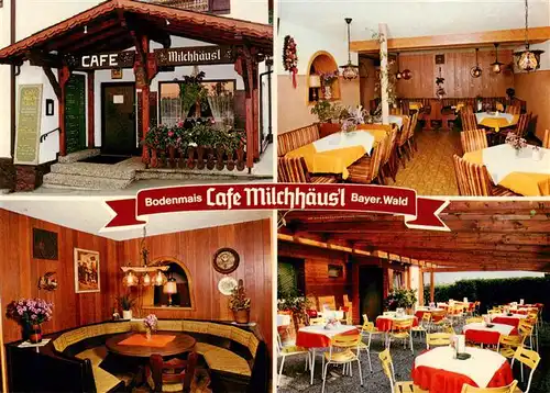 AK / Ansichtskarte 73892991 Bodenmais Cafe Milchhaeusl Gastraeume Terrasse Bodenmais