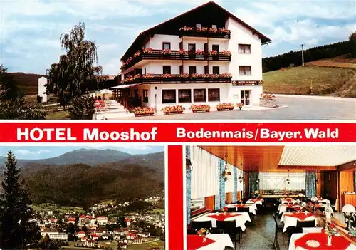 AK / Ansichtskarte  Bodenmais Hotel Mooshof Gastraum Panorama Bodenmais