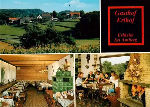 AK / Ansichtskarte 73892995 Erlheim_Sulzbach-Rosenberg Panorama Gasthof Erlhof Gastraum Kaminzimmer Erlheim