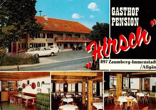 AK / Ansichtskarte 73893010 Zaumberg_Allgaeu Gasthof Pension Hirsch Gastraeume Zaumberg Allgaeu