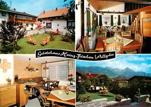 AK / Ansichtskarte  Fischen_Allgaeu Gaestehaus Heinz Gastraeume Panorama Fischen Allgaeu