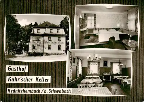 AK / Ansichtskarte 73893052 Rednitzhembach Gasthof Kuhrscher Keller Gaststube Zimmer Rednitzhembach