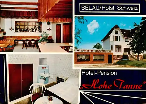 AK / Ansichtskarte  Belau_Wankendorf Hotel Pension Hohe Tanne Gastraum Zimmer Belau_Wankendorf