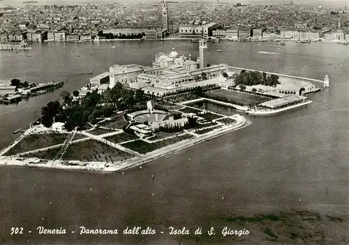 AK / Ansichtskarte  Venezia_Lido_Veneto_IT Isola di San Giorgio Fliegeraufnahme 