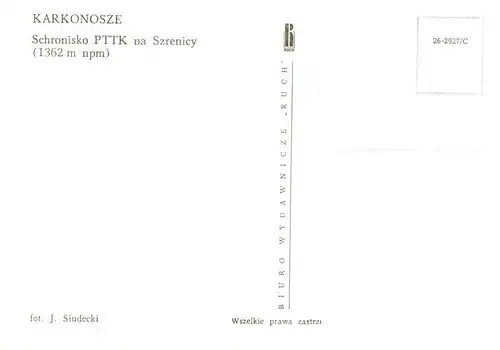 AK / Ansichtskarte  Karkonosze_PL Schronisko PTTK na Szrenicy 