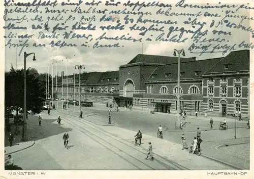 AK / Ansichtskarte  Muenster_Westfalen Hauptbahnhof Muenster_Westfalen