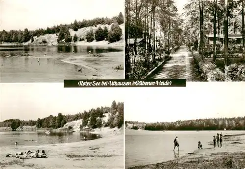 AK / Ansichtskarte  Uthausen Roter See Duebener Heide Strandpartien Uthausen