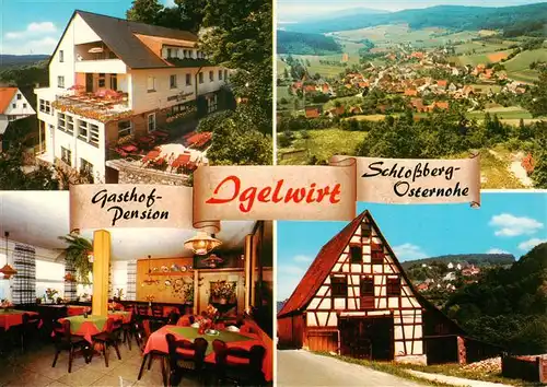 AK / Ansichtskarte  Schnaittach Gasthof Pension Igelwirt Panorama Gastraum Fachwerkhaus Schnaittach