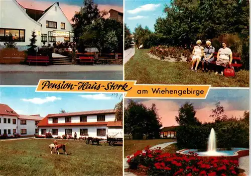 AK / Ansichtskarte 73893203 Bad_Holzhausen_Luebbecke_Preussisch_Oldendorf_NRW Pension Haus Stork Park Ponys Fontaene 