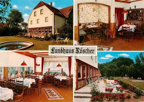 AK / Ansichtskarte 73893205 Bad_Holzhausen_Luebbecke_Preussisch_Oldendorf_NRW Landhaus Roescher Garten Gastraeume Terrasse 