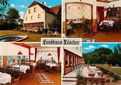 AK / Ansichtskarte  Bad_Holzhausen_Luebbecke_Preussisch_Oldendorf_NRW Landhaus Roescher Garten Gastraeume Terrasse 