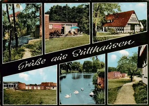 AK / Ansichtskarte  Sutthausen Jugendhof und Altenerholungsstaette Teilansichten Schwanenteich Sutthausen