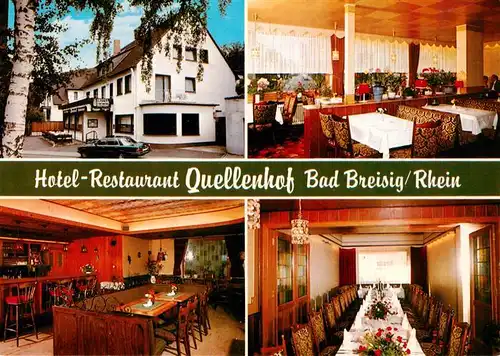 AK / Ansichtskarte 73893238 Bad_Breisig Hotel Restaurant Quellenhof Gastraeume Bar Bad_Breisig