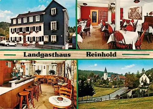 AK / Ansichtskarte  Lieberhausen Landgasthaus Reinhold Gastraeume Bar Panorama Lieberhausen