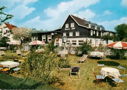 AK / Ansichtskarte 73893251 Huebender_Wiehl Haus Idel Hotel Restaurant Gartenterrasse 