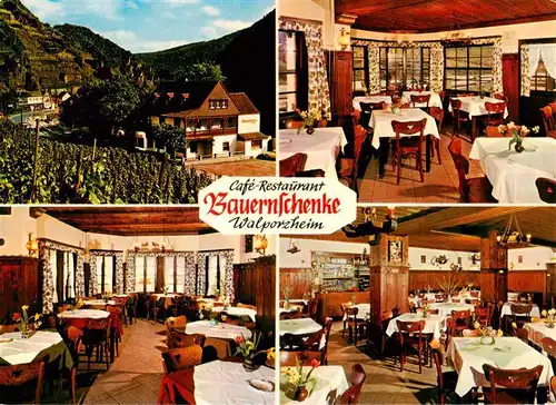 AK / Ansichtskarte 73893260 Walporzheim Cafe Restaurant Bauernschenke Gastraeume Walporzheim