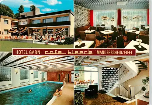 AK / Ansichtskarte  Manderscheid_Eifel Hotel Garni Cafe Bleeck Gaststube Hallenbad Flur Treppe Manderscheid Eifel