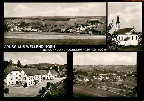 AK / Ansichtskarte  Wellendingen_Bonndorf Panorama Kirche Ortspartien Wellendingen_Bonndorf