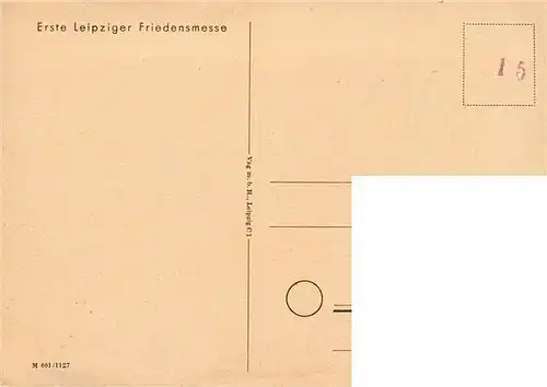 AK / Ansichtskarte  Bach_Johann_Sebastian Erste Leipziger Friedensmesse 