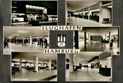 AK / Ansichtskarte  Flughafen_Airport_Aeroporto Hamburg Abflughalle Zollabteilung Flughafen_Airport