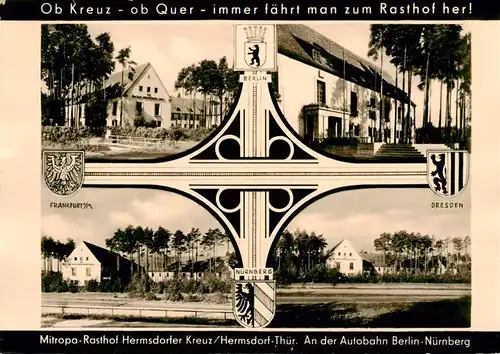 AK / Ansichtskarte 73893298 Autobahn Mitropa Hermsdorfer Kreuz Berlin Nuernberg 