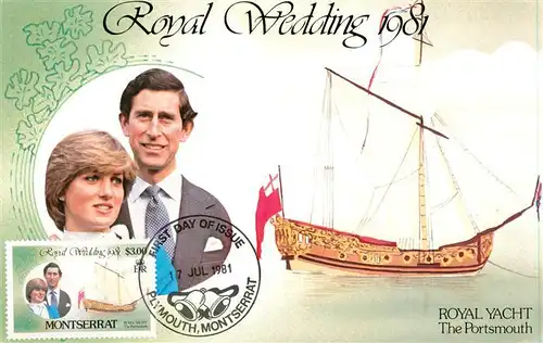AK / Ansichtskarte 73893301 Adel_England Ranald Wedding Royal Yacht The Portsmouth Adel_England