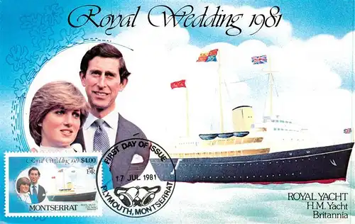 AK / Ansichtskarte 73893305 Adel_England Ronald Wedding Royal Yacht Britannia Adel_England