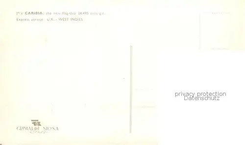 AK / Ansichtskarte  Grimaldi_Calabria_IT Dampfer U.K WEST INDIES Litho 