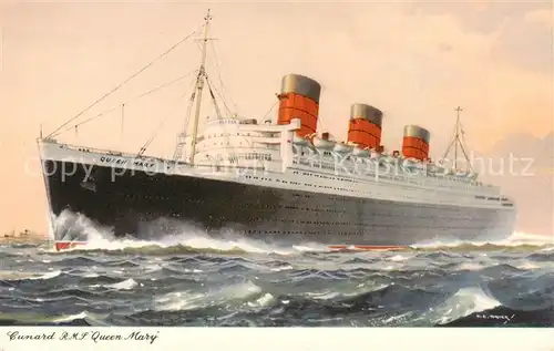 AK / Ansichtskarte  Schiffe_Oceanliner Lunard R.M.L Queen Mary 