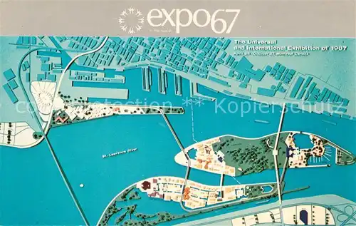 AK / Ansichtskarte  Exposition_Universelle_Internationale_Montreal_1967 Vue d'ensemble du site de l'expo 67 