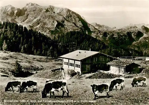 AK / Ansichtskarte  Gotzenalm_1740m_Berchtesgaden Blick auf Funtenseetauern und Steinernes Meer 