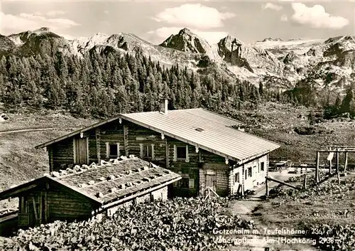 AK / Ansichtskarte  Gotzenalm_1740m_Berchtesgaden mit Teufelshoerner uebergossene Alm Hochkoenig 