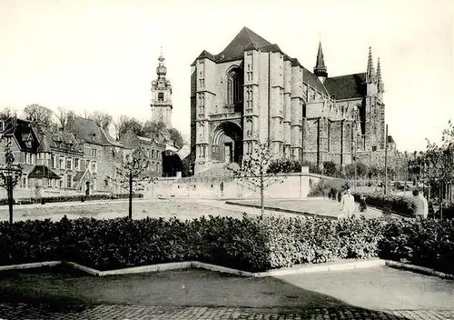 AK / Ansichtskarte  Mons__Belgie Collegiale Ste Waudru et Beffroi 