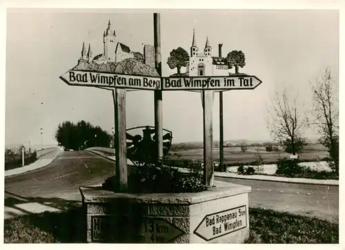 AK / Ansichtskarte  Bad_Wimpfen_Neckar Origineller Wegweiser 