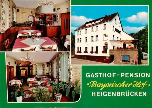 AK / Ansichtskarte 73893453 Heigenbruecken Gasthof Pension Bayerischer Hof Gastraeume Heigenbruecken