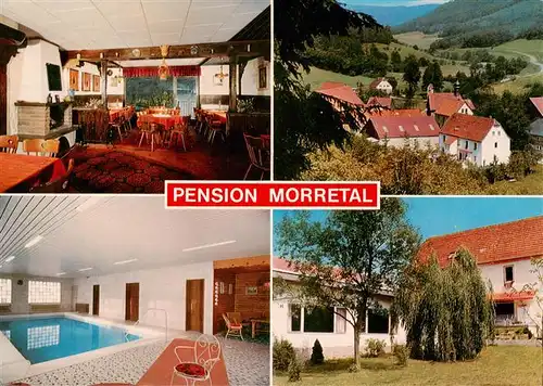 AK / Ansichtskarte 73893454 Zittenfelden Pension Morretal Gaststube Hallenbad Garten Zittenfelden