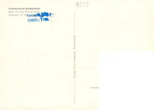 AK / Ansichtskarte  Ruhpolding Fremdenheim Ruckdeschel Ruhpolding