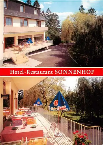 AK / Ansichtskarte 73893480 Damscheid Hotel Restaurant Sonnenhof Terrasse Damscheid