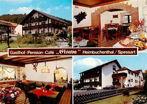 AK / Ansichtskarte 73893491 Heimbuchenthal Gasthof Pension Cafe Elsava Gastraeume Heimbuchenthal