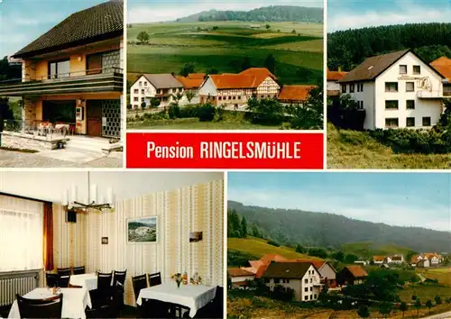 AK / Ansichtskarte  Oberaula Pension Ringelsmuehle Panorama Gastraum Oberaula