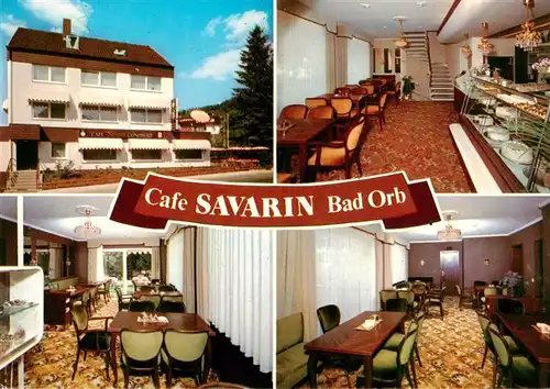 AK / Ansichtskarte  Bad_Orb Cafe Savarin Gastraeume Kuchentheke Bad_Orb