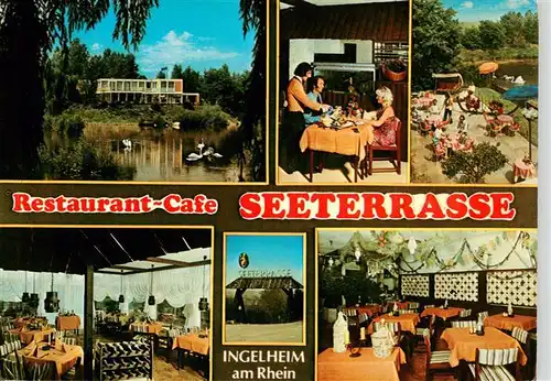 AK / Ansichtskarte 73893525 Ingelheim_Rhein Restaurant Seeterrasse Gastraeume Schwanenteich Ingelheim Rhein