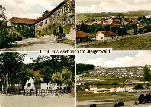 AK / Ansichtskarte  Aschbach_Oberfranken Schloss Panorama Teilansichten Aschbach Oberfranken