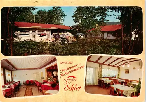 AK / Ansichtskarte  Hochwaldhausen_Grebenhain Pension Cafe Schier Gastraeume 