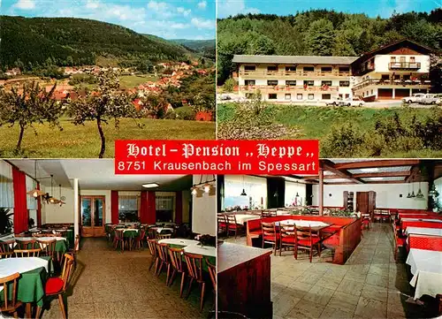 AK / Ansichtskarte  Krausenbach_Dammbach Hotel Pension Heppe Gastraeume Panorama 