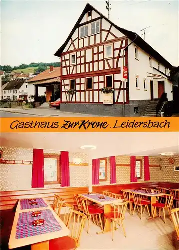 AK / Ansichtskarte  Leidersbach Gasthaus Zur Krone Gastraum Leidersbach